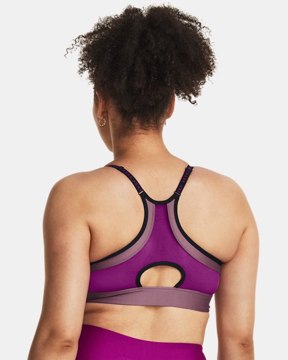 Women's UA Infinity Low Covered Sports Bra in Purple image number 5